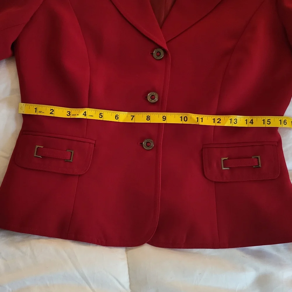 Tahari skirtsuit petite red size 6 - Picture 7 of 14